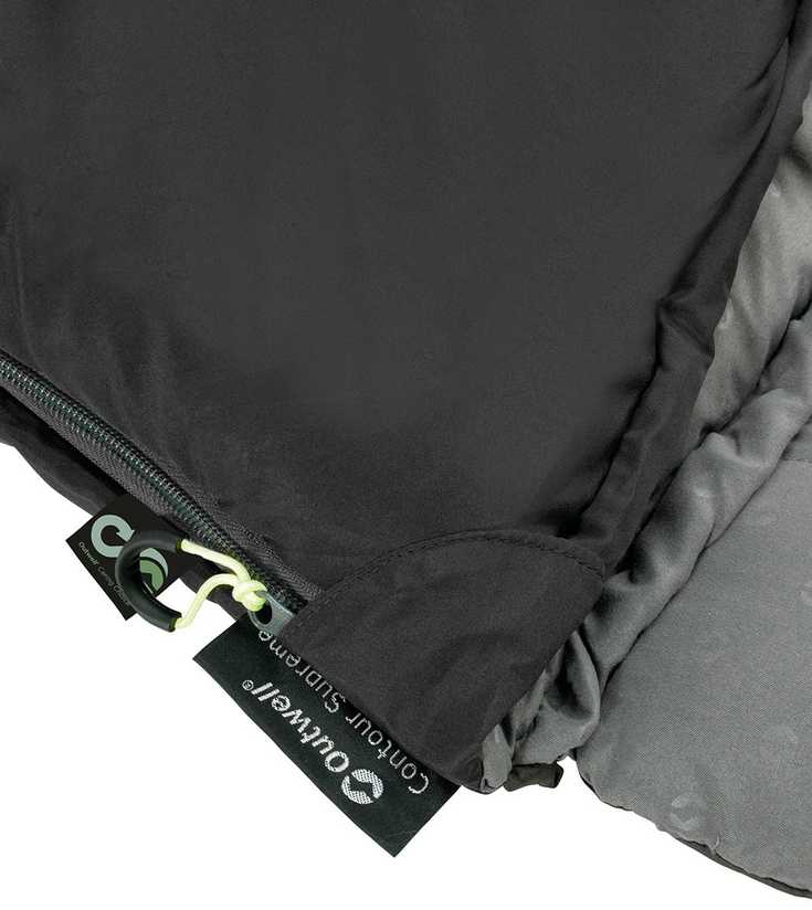 Outwell miegmaišis Contour 220 x 85 cm, -13/+16 °C, juodas