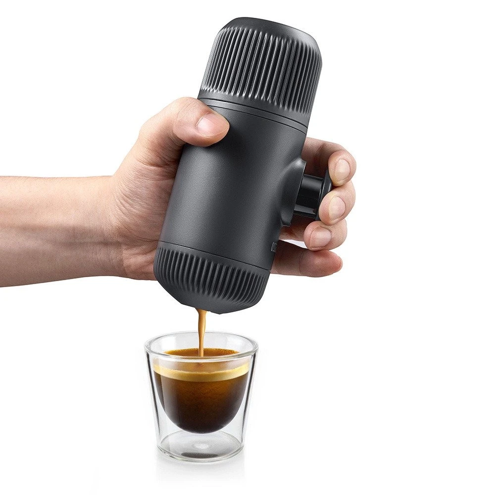 Rankinis maltos kavos aparatas su dėklu Wacaco Nanopresso, Pilkas