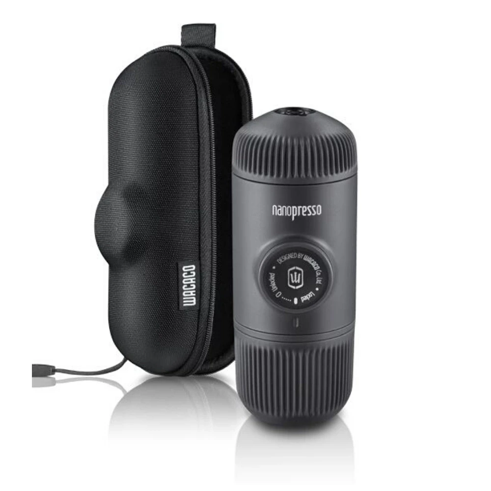 Rankinis maltos kavos aparatas su dėklu Wacaco Nanopresso, Pilkas