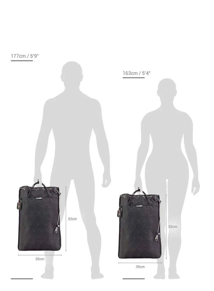Pacsafe Travelsafe 12L GII Nešiojamas seifas juodas