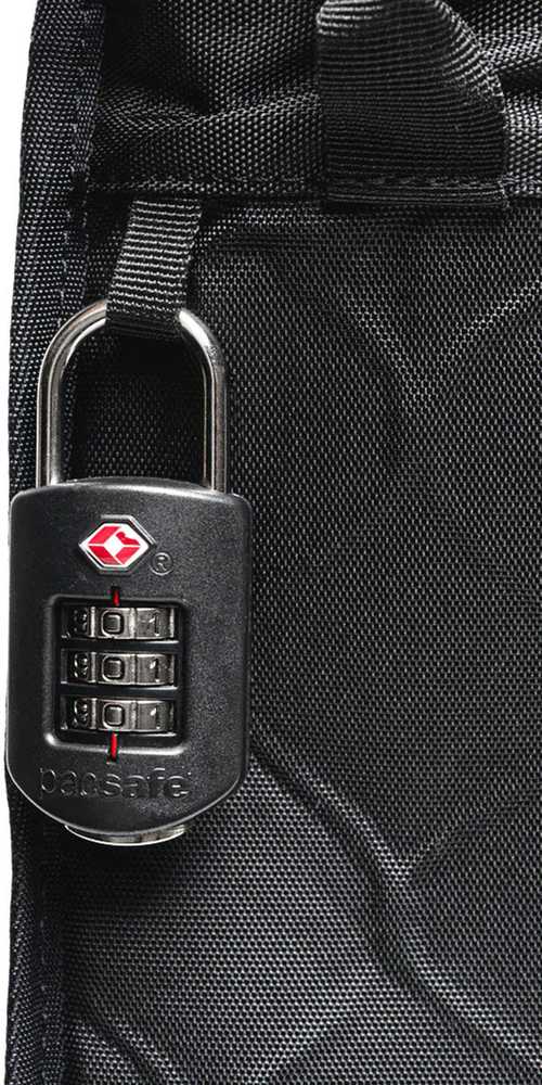 Kelionių seifas, dokumentų dėklas Pacsafe Travelsafe 3L GII su RFID apsauga nuo vagysčių 3 l, juoda spalva