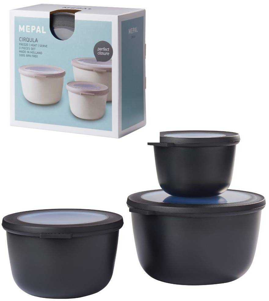 Rosti Mepal Rinkinys 3 misek Cirqula wysokich 500 1000 2000 Mepal - nordic juodas-universalus