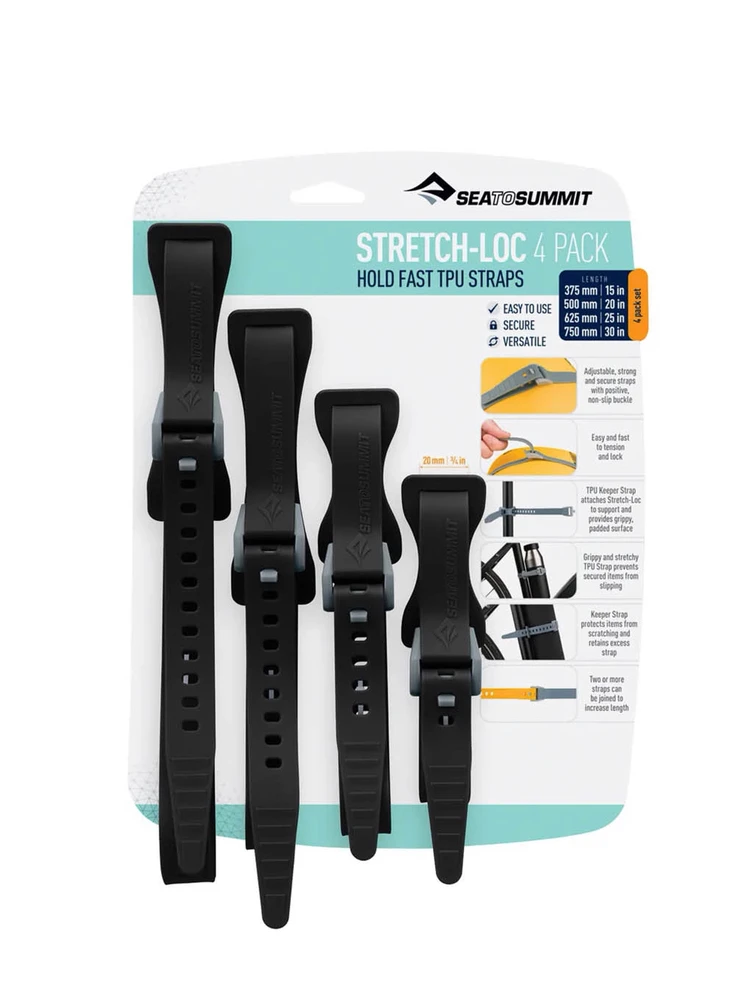 Sea To Summit Stretch-Loc Set. All Sizes 20mm 4 Pack