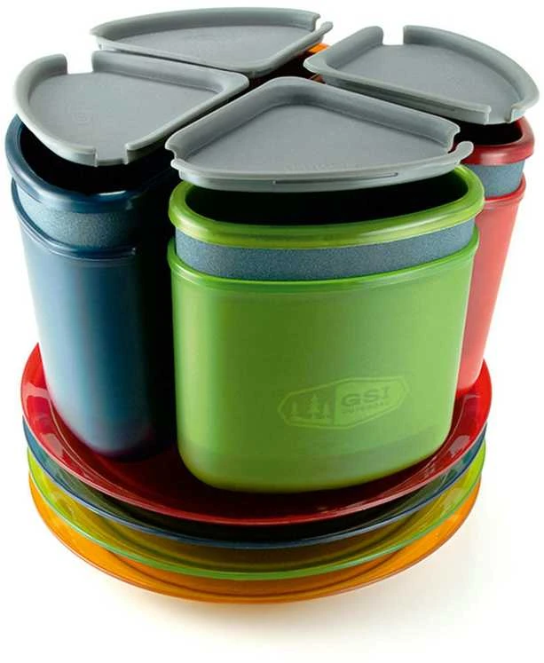 GSI Outdoors Naczynia Infinity 4 asmenų kompaktiški stalai (75420)