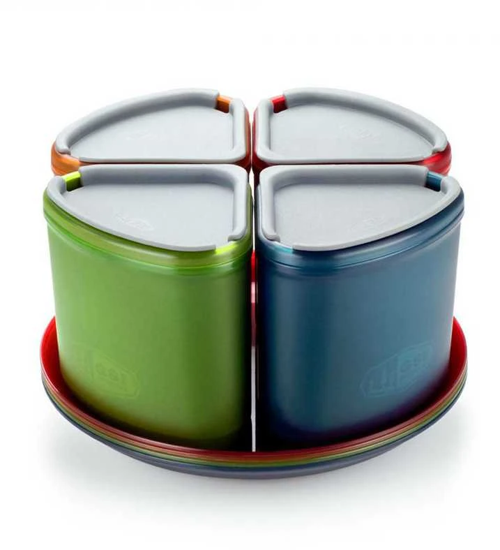 GSI Outdoors Naczynia Infinity 4 asmenų kompaktiški stalai (75420)