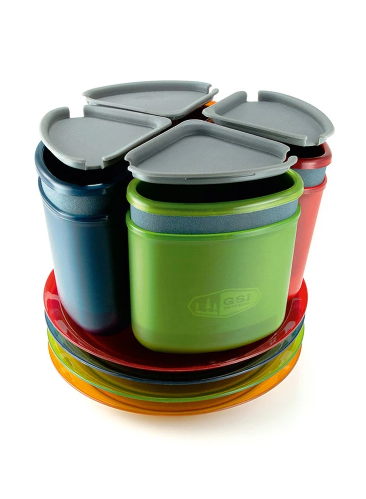 GSI Outdoors Naczynia Infinity 4 asmenų kompaktiški stalai (75420)