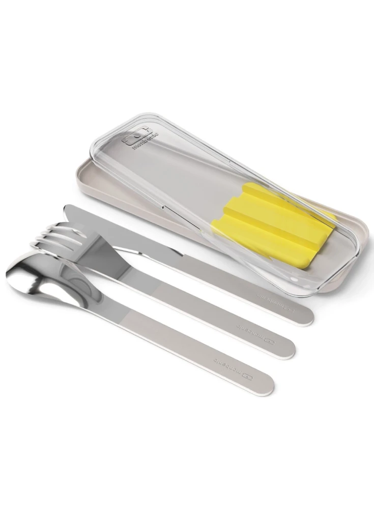 Rinkinys sztućców w etui MB Slim Box Monbento - juodas onyx-universalus