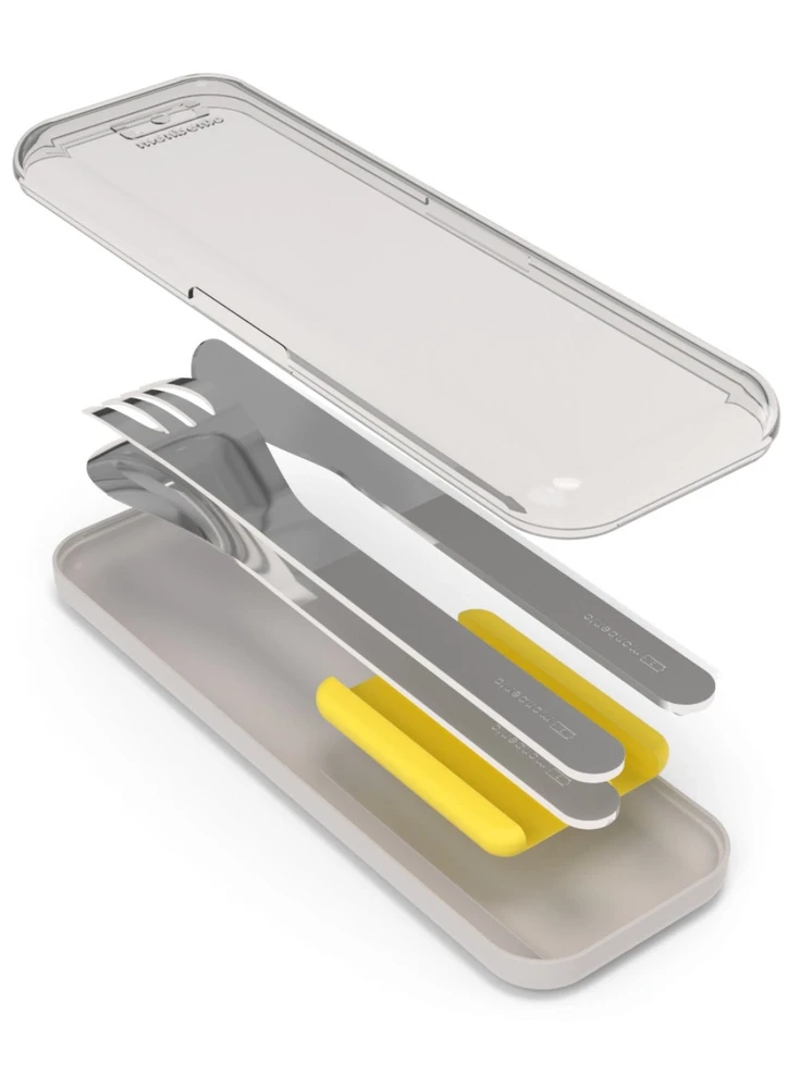 Rinkinys sztućców w etui MB Slim Box Monbento - juodas onyx-universalus