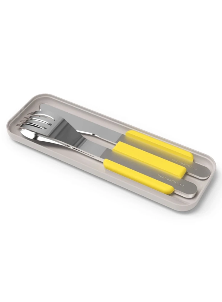 Rinkinys sztućców w etui MB Slim Box Monbento - juodas onyx-universalus