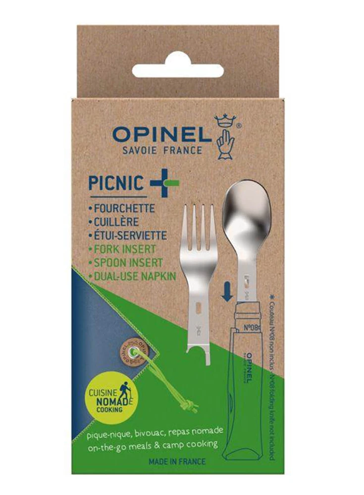 Pikniko rinkinys su šakute ir šaukštu nr. 8, Opinel