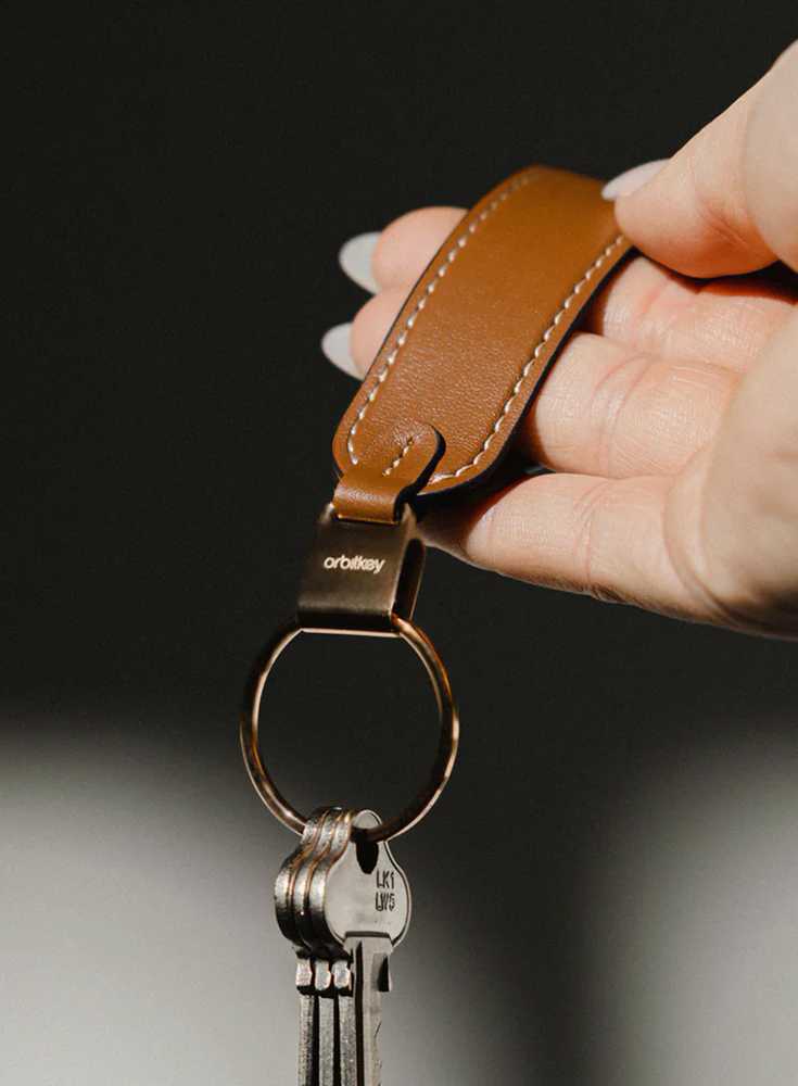Skórzane etui organizer na klucze Orbitkey 2.0 Leather - juodas/juodas-universalus