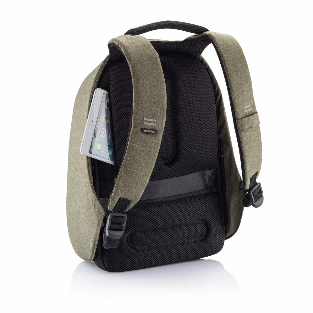 Kuprinė su apsauga nuo vagių XD Design Bobby Hero Regular, Žalios spalvos