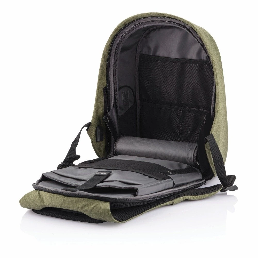 Kuprinė su apsauga nuo vagių XD Design Bobby Hero Regular, Žalios spalvos