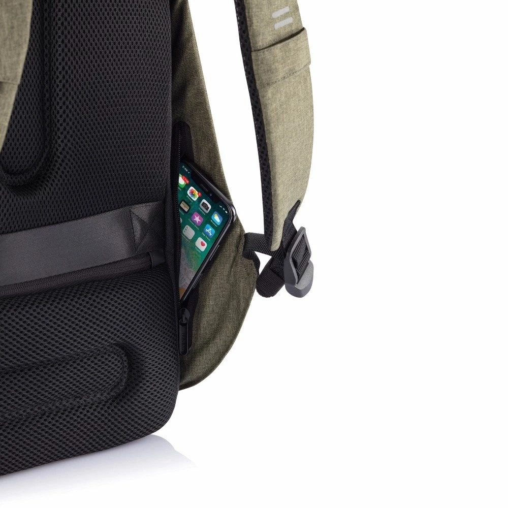 Kuprinė su apsauga nuo vagių XD Design Bobby Hero Regular, Žalios spalvos