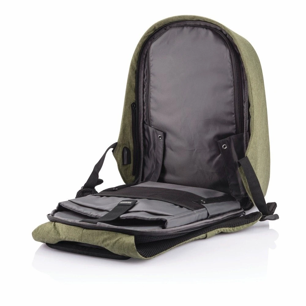 Kuprinė su apsauga nuo vagių XD Design Bobby Hero Regular, Žalios spalvos