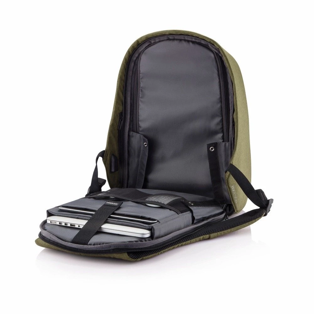 Kuprinė su apsauga nuo vagių XD Design Bobby Hero Regular, Žalios spalvos