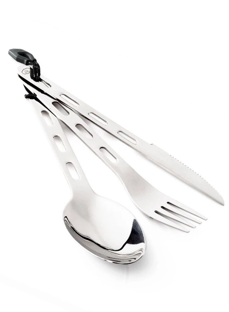 JAV GSI Glacier stainless ring cutlery 3pc valgymo įrankiai