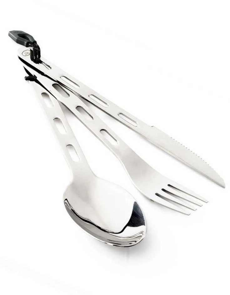 JAV GSI Glacier stainless ring cutlery 3pc valgymo įrankiai