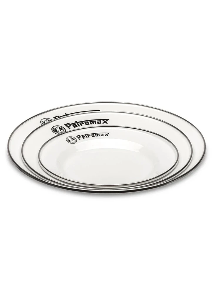 Emaliuotos lėkštutės 2vnt. 22 cm Petromax Baltos