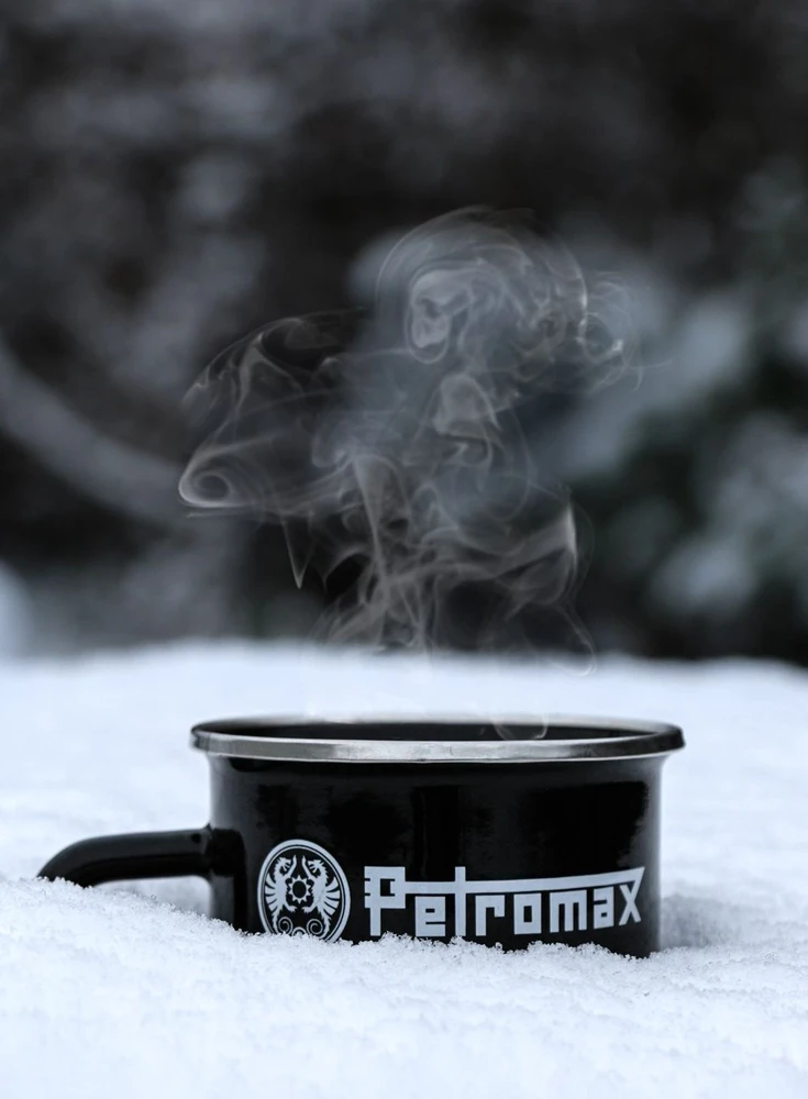 Emaliuoto plieno puodukas Petromax Juodas