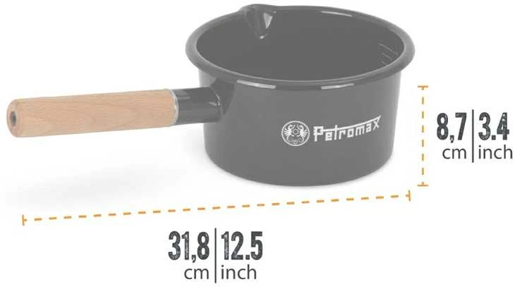 Emaliuotas prikaistuvis Petromax juodas 1000ml