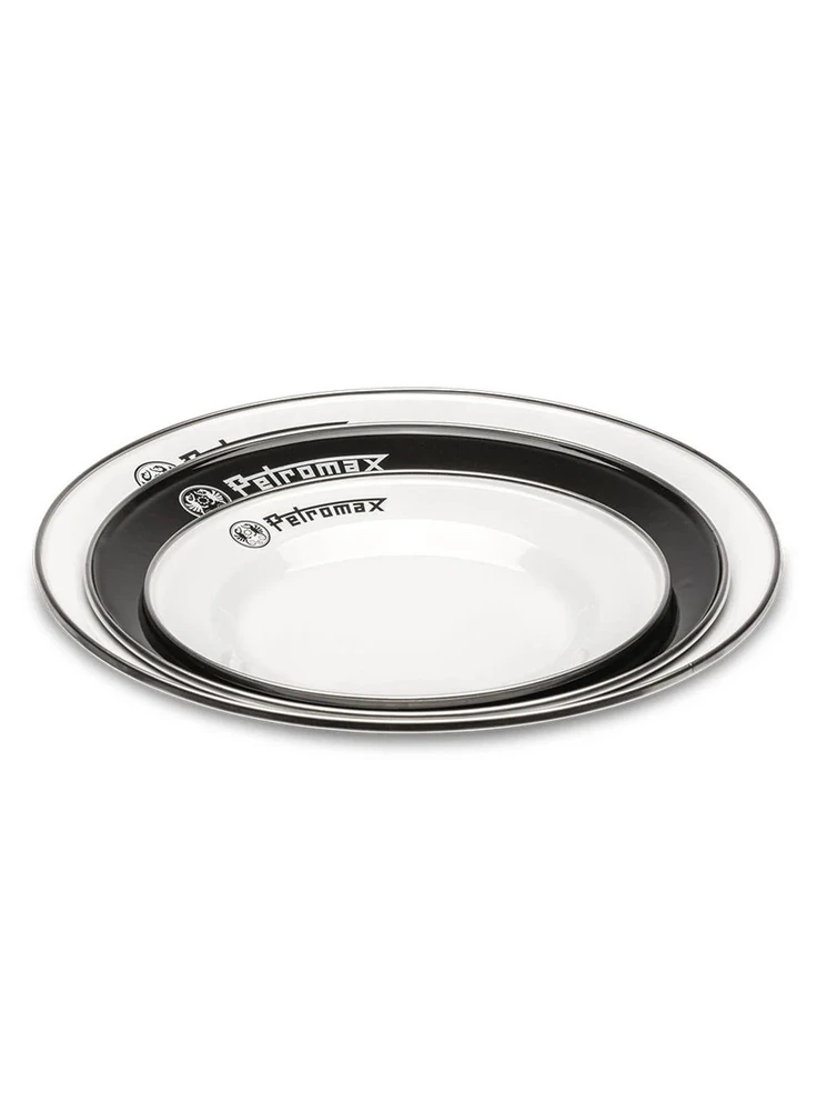 Emaliuotos lėkštutės 2vnt. 22 cm Petromax Baltos