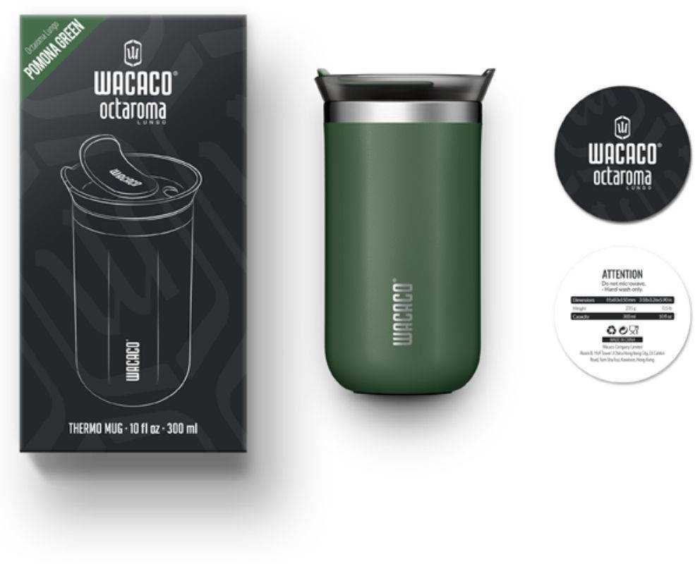 Wacaco Termo puodelis Octaroma Lungo Pomona Žalias 300 ml
