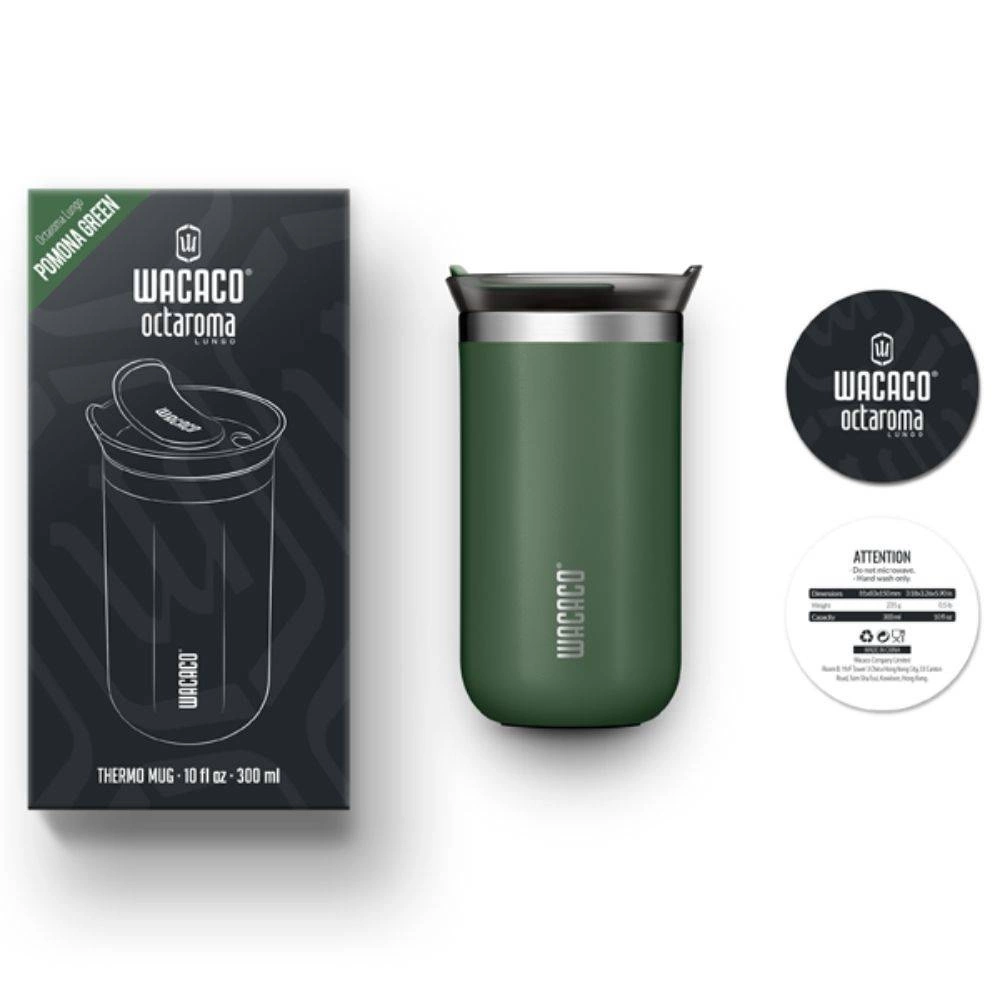 Wacaco Termo puodelis Octaroma Lungo Pomona Žalias 300 ml