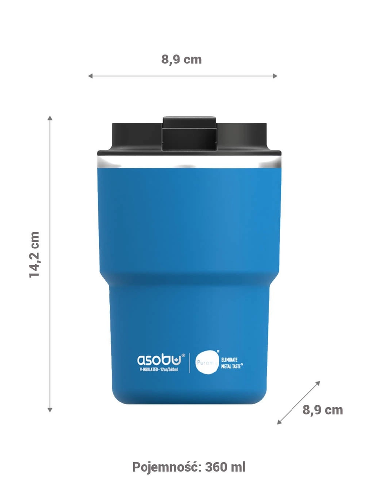 Asobu Coffee Express 360 ml Pastel Mėlyna mėlyna