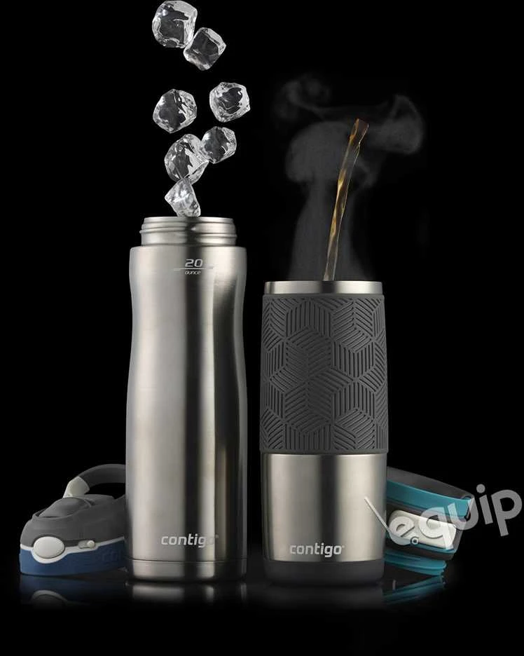 Kelioninis termopuodelis Contigo Metra Travel Mug Matte Juodas 2095401, 470 ml