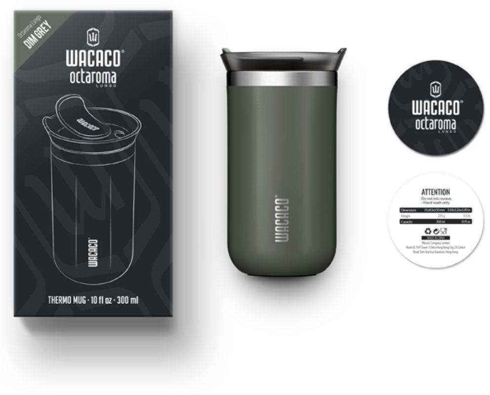 Termo puodelis WACACO Octaroma Lungo 300 ml (Dim Pilkas)