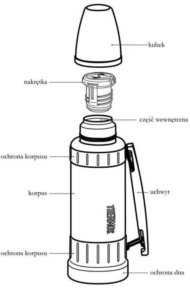 Thermos Termos turistinis TH-180010 1.2 l Juodas