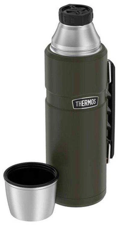 Thermos TERMOSAS 1,2 l termosas su puodelio laikikliu - armijos žalias