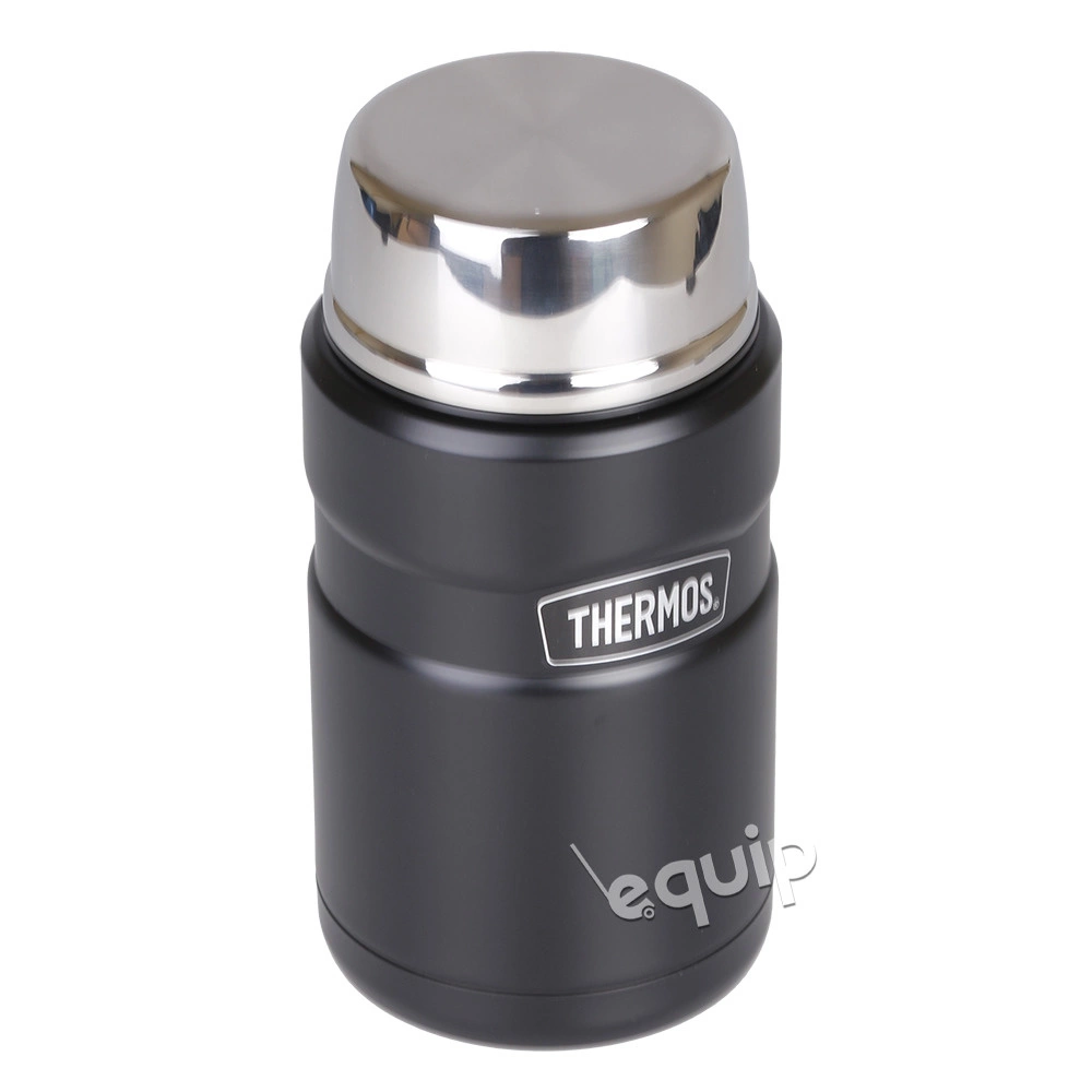 Termosas maistui Thermos 710 ml, matinis juodas, su sulankstomu šaukštu