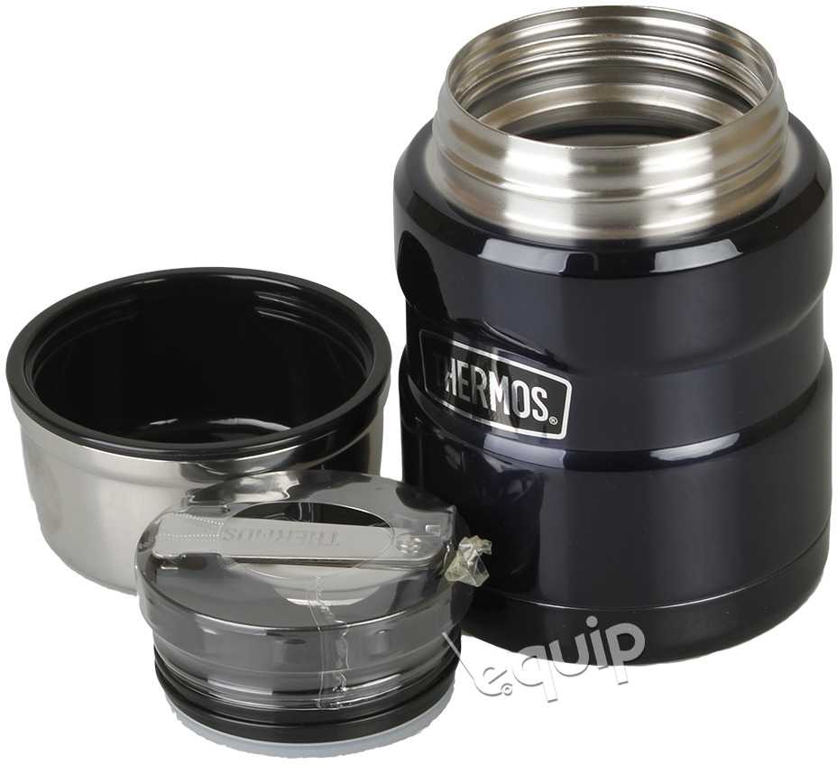 Thermos King 470ml maisto termosas su šaukštu, granato spalvos
