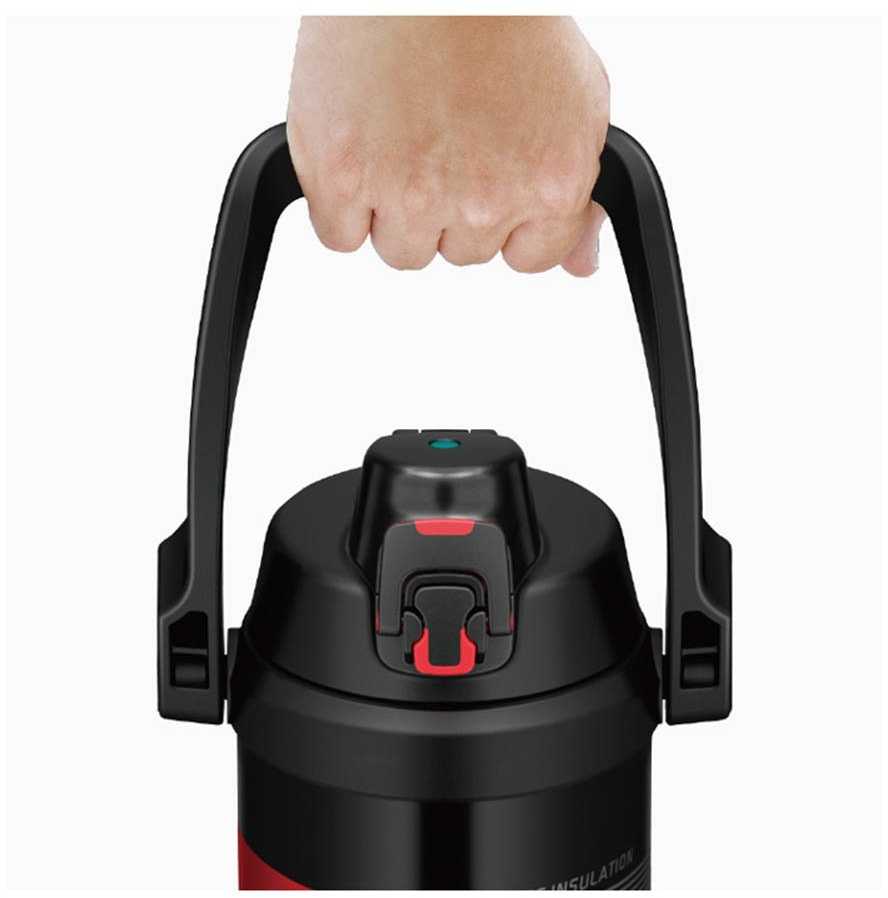 Thermos Termosas 2l nerūdijančio plieno, juodas, ilgas karščio išlaikymas