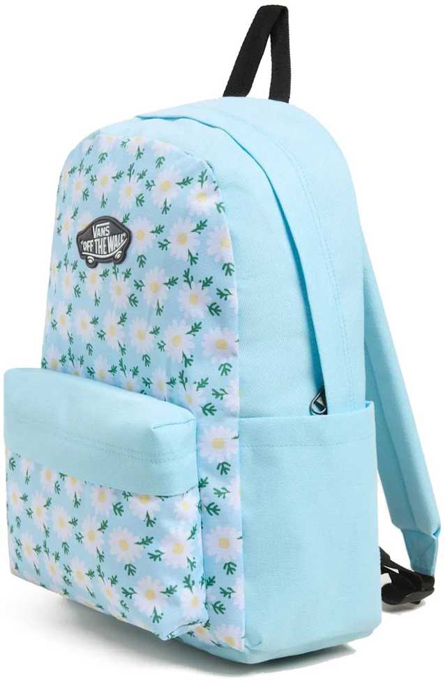 Vans Old Skool Grom kuprinė 18L, skaidriai mėlynos gėlių rašto, vaikams, mokyklinė kuprinė - VN000H56CAU1