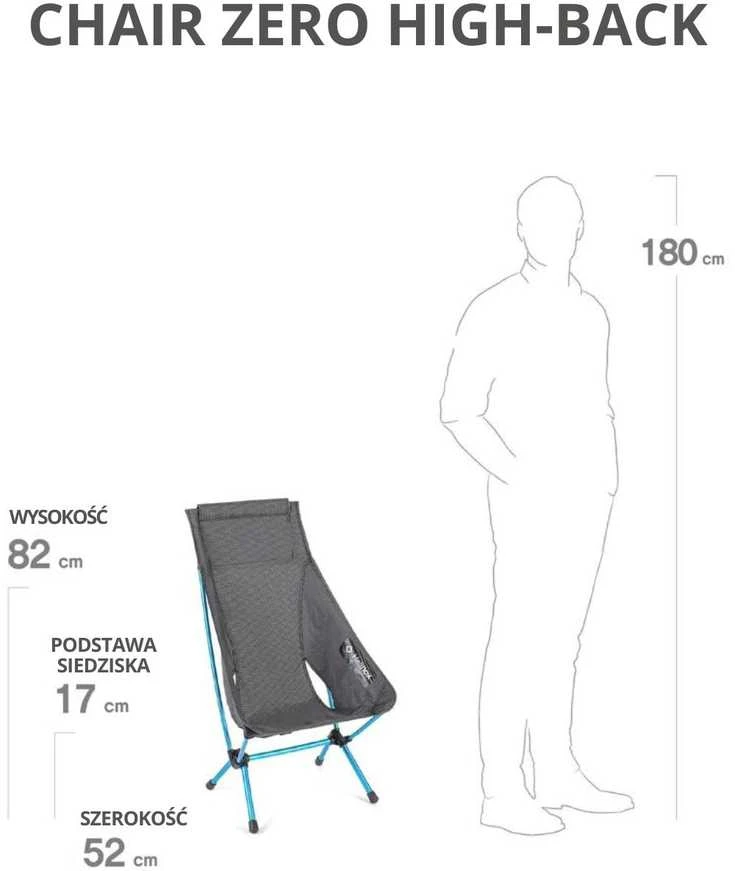 JAV Sudedama kėdė Helinox Chair Zero High-Back juodas