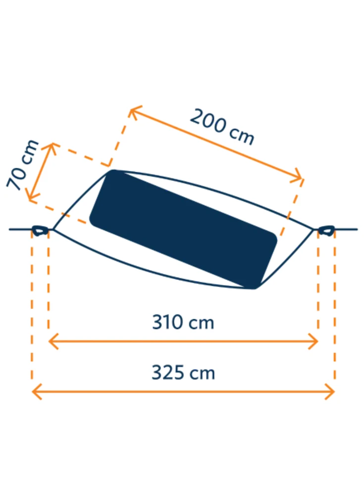Tickettothemoon Ticket To The Moon Mat Hammock Hammock, 325 x 170 cm, 450 kg