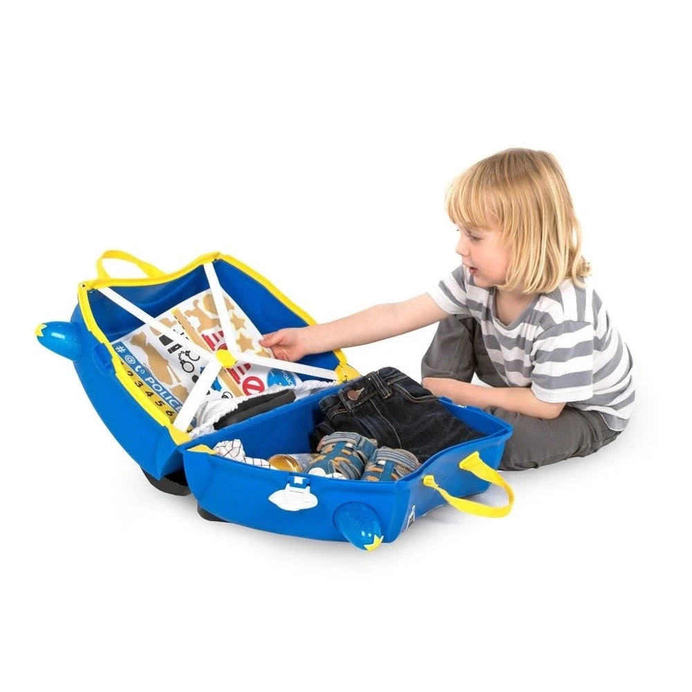 Vaikiškas lagaminas Trunki Percy Police Car, 18 l / 21x46x31 cm