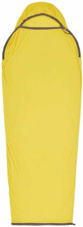 Sea To Summit Reactor Sleeping Bag Liner - Mummy W / Drawcord - kompaktiškas - geltonas