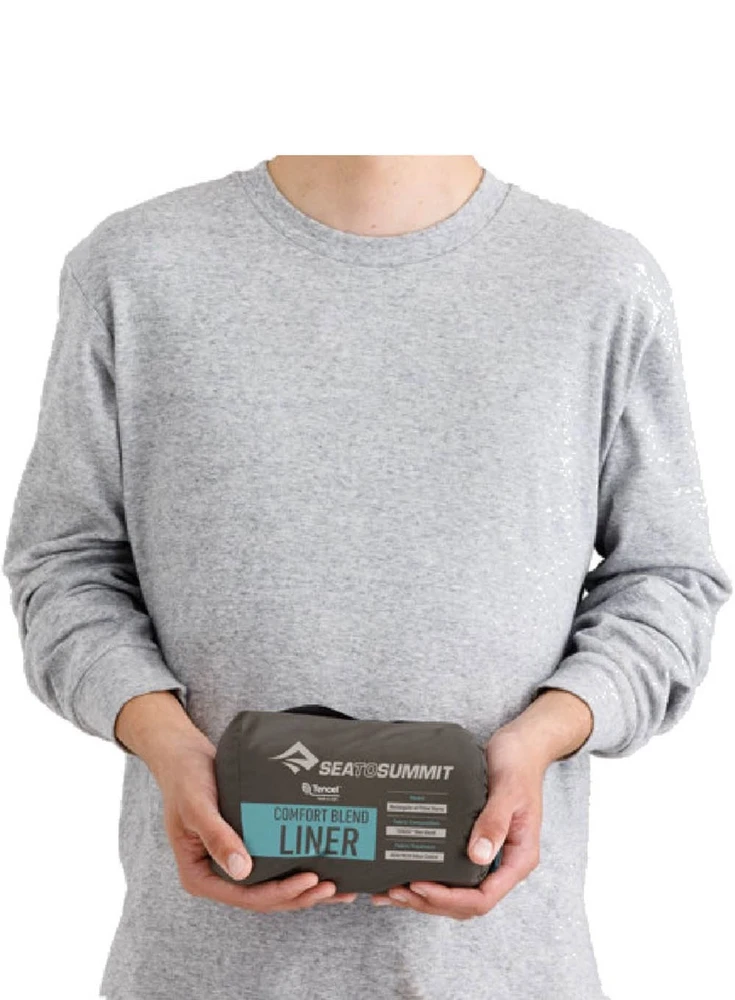 „Sea To Summit Comfort Blend“ stačiakampio formos miegmaišio įdėklas su pagalvės įdėklu