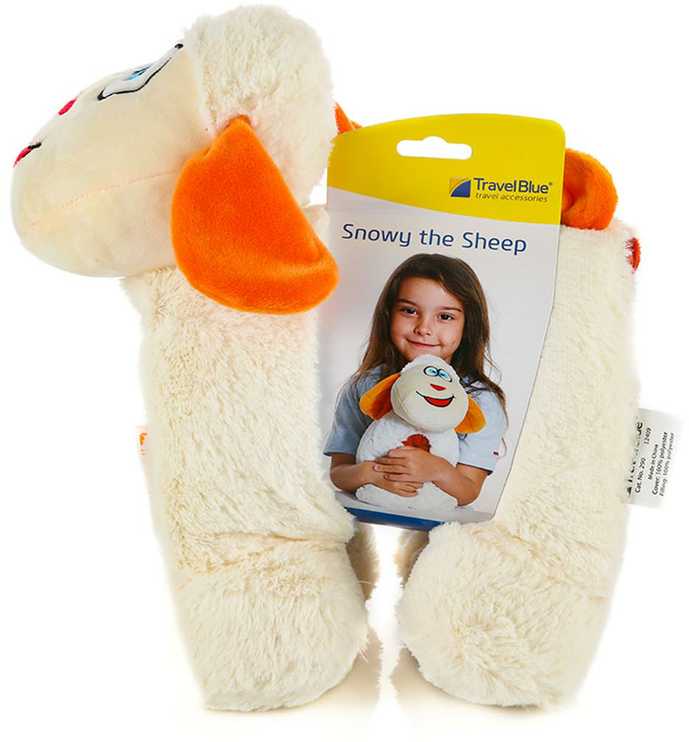 Blue Mėlyna TRAVEL Mėlynas PODUSZKA PODRÓŻNA DZIECĘCA OWIECZKA SNOWY