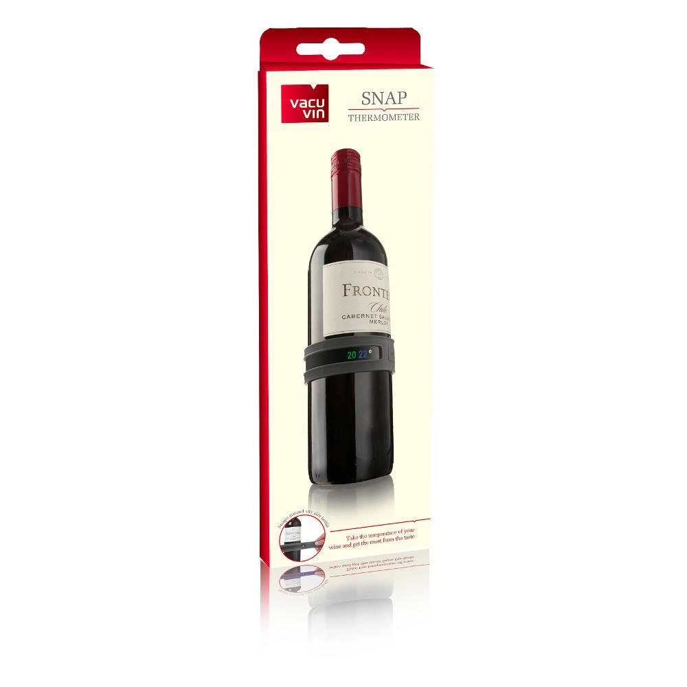 Vacu Vin Vacu Vin 7236303, prispaudžiamas buteliuko termometras, svarstyklės, grafitas, 4–22 °C