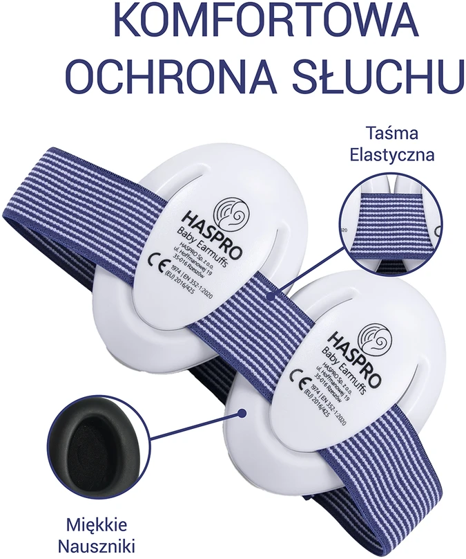 Haspro apsauginės ausinės kūdikiams mėlynos BE05B