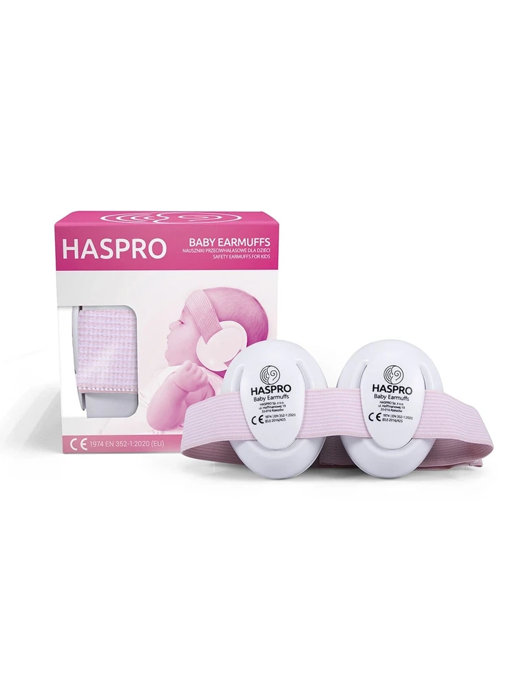Haspro apsauginės ausinės kūdikiams rožinės BE05G BE05G