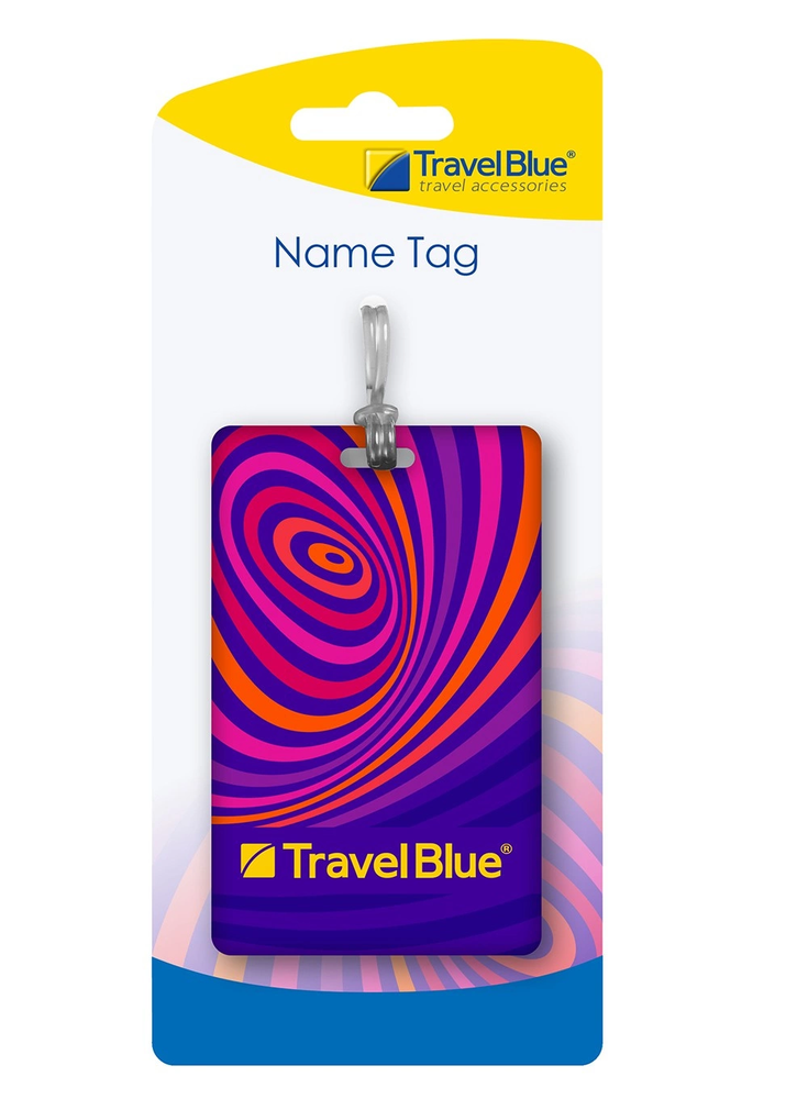 Blue Mėlyna TRAVEL Mėlynas IDENTYFIKATOR BAGAŻOWY FALE