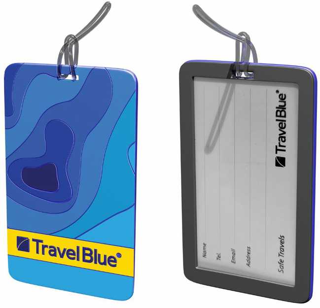 Blue Mėlyna TRAVEL Mėlynas IDENTYFIKATOR BAGAŻOWY MAPY