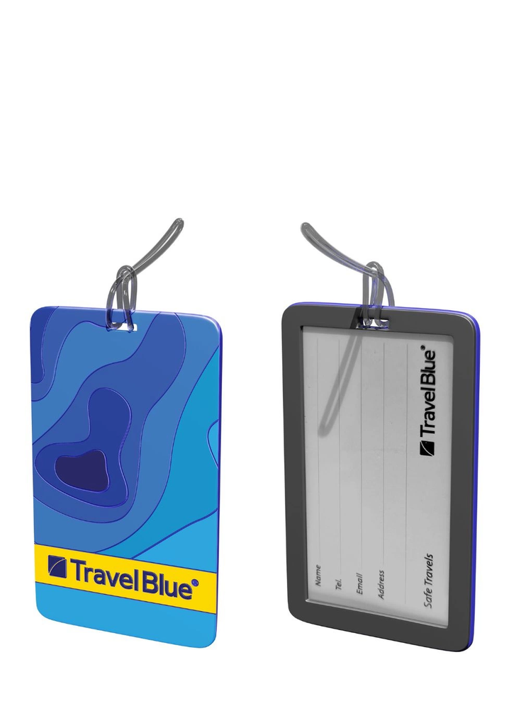 Blue Mėlyna TRAVEL Mėlynas IDENTYFIKATOR BAGAŻOWY MAPY
