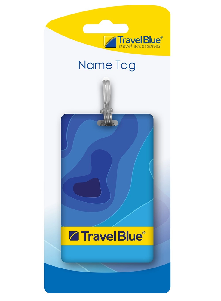 Blue Mėlyna TRAVEL Mėlynas IDENTYFIKATOR BAGAŻOWY MAPY